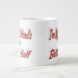 Taza De Café Gigante Texto de cita roja de Girlfriend