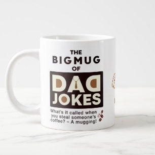 Taza De Café Gigante Texto de diseño de Chistes de Guay Dad