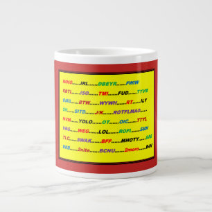 TAZA DE CAFÉ GIGANTE TEXTO MUG