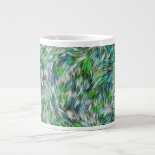 Taza De Café Gigante Textura de tela Diseño de Piel Verde