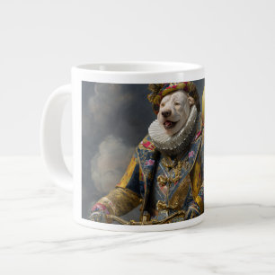 Taza De Café Gigante The Dog and His Panda on a Golden BVaso de cristal