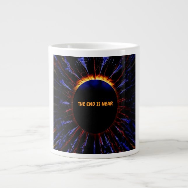 Taza De Café Gigante The End Is Near (Frente)