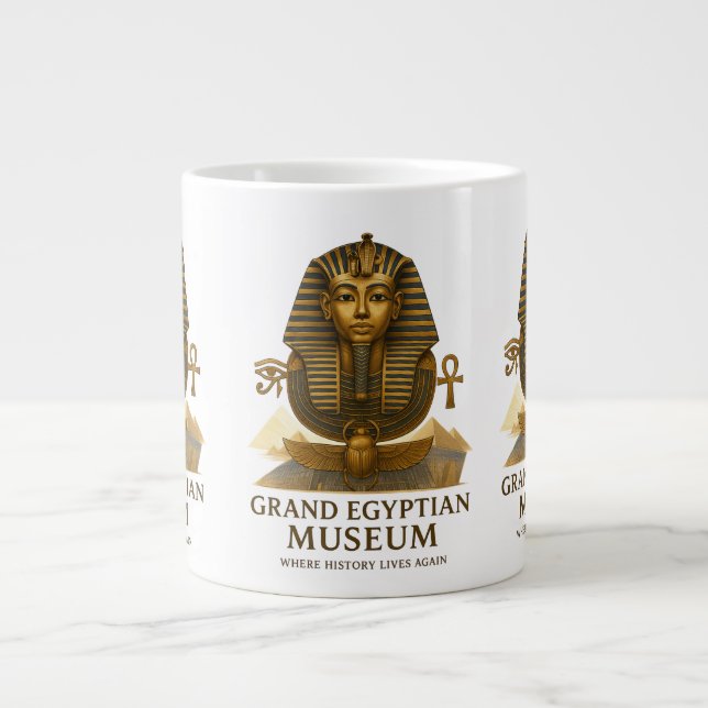 Taza De Café Gigante The Eternal Legacy – Grand Egyptian Museum Opening (Frente)