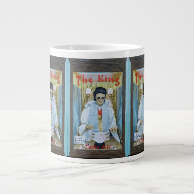 Taza De Café Gigante The King Tells All (Frente)