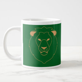 Taza De Café Gigante The Lion's Gaze: Golden Contour