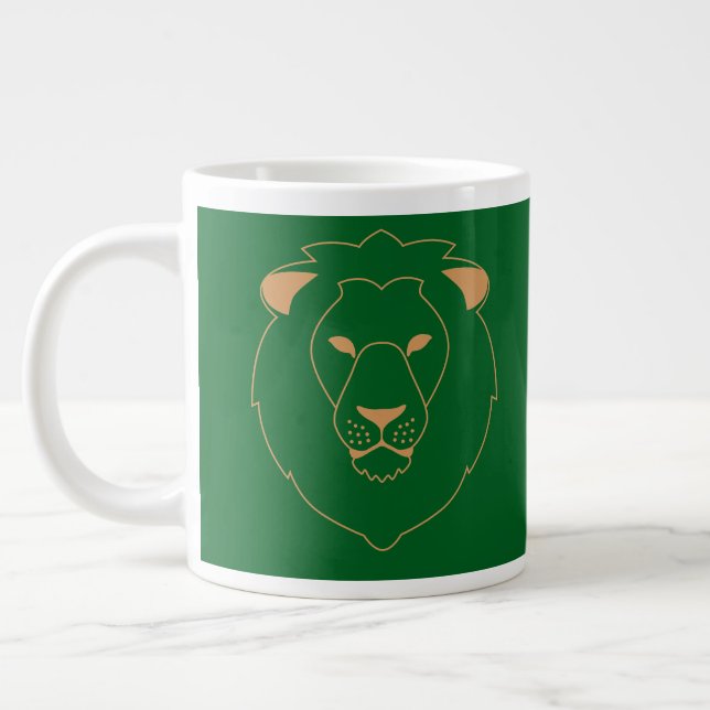Taza De Café Gigante The Lion's Gaze: Golden Contour (Izquierda)