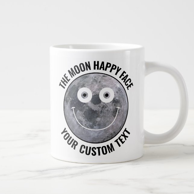 Taza De Café Gigante The Moon Happy Face Personalized Custom Giant Mug (Derecha)