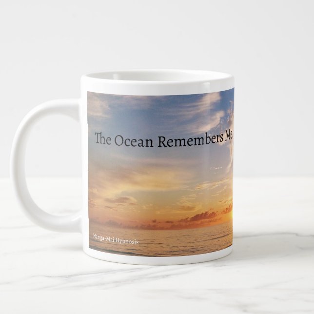 Taza De Café Gigante The Ocean Remembers Me Mug (Izquierda)