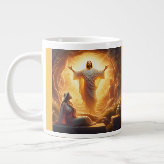 Taza De Café Gigante The Resurrection Light: Jesus Christ Rises (Izquierda)
