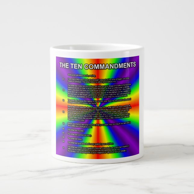 Taza De Café Gigante The Ten Commandments Mug (Frente)