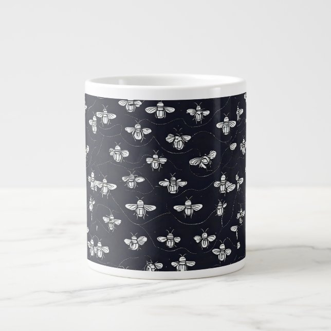 Taza De Café Gigante The Tiny Bee Trail Minimalist Mug (Frente)