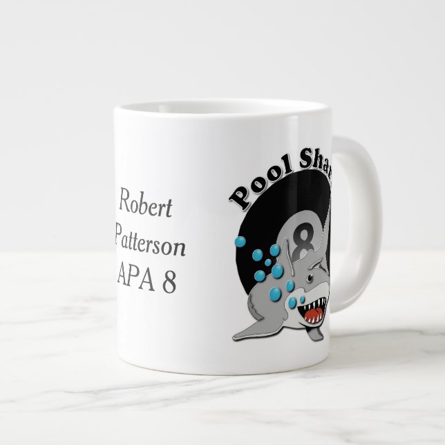 Taza De Café Gigante Tiburón de la piscina de ocho bolas (Derecha)