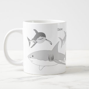Taza De Café Gigante Tiburones - Ocean Life Squad®