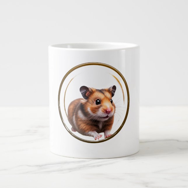 Taza De Café Gigante Tiempo bueno para la rueda de Hamster (Frente)