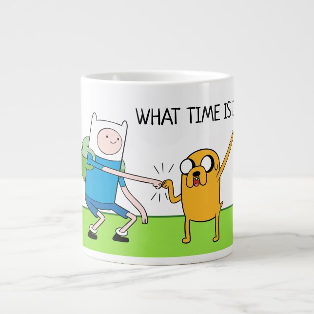 Taza De Café Gigante Tiempo de aventura | Finn & Jake Fist Bump (Frente)