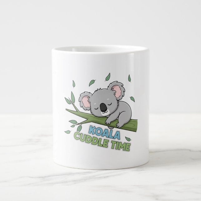 Taza De Café Gigante Tiempo De Cobertura De Koala (Frente)
