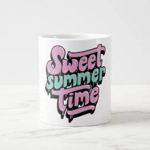 Taza De Café Gigante Tiempo de verano retro dulce