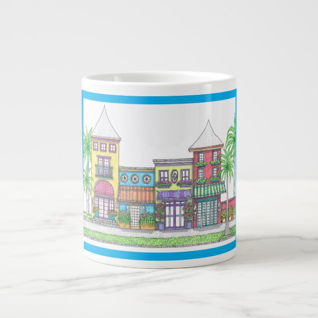 Taza De Café Gigante Tiendas tropicales Jumbo Café Mug (Frente)