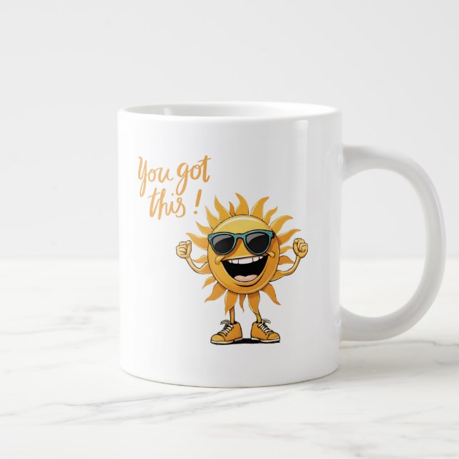 Taza De Café Gigante Tienes un sol divertido con gafas de sol (Derecha)