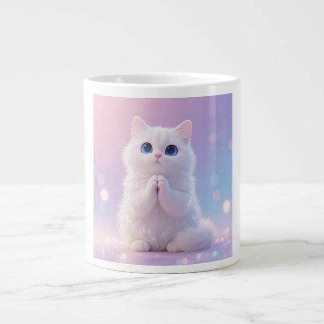 Taza De Café Gigante Tierno gatito (Frente)