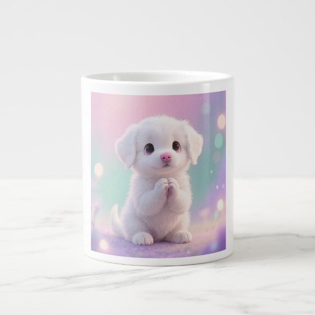 Taza De Café Gigante Tierno perrito (Frente)