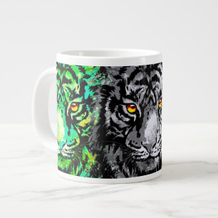 Taza De Café Gigante Tiger Mug Mug especial de cabezas de tigre color