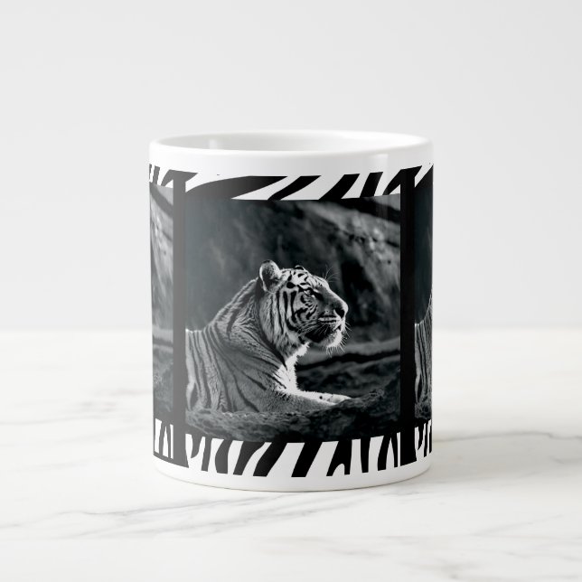 Taza De Café Gigante Tigre blanco (Frente)