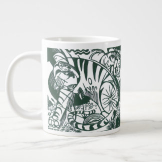 Taza De Café Gigante Tigre de Franz Marc, arte expresionista vintage