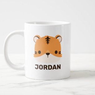 Taza De Café Gigante Tigre lindo con nombre personalizado