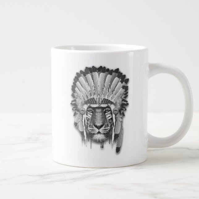 Taza De Café Gigante Tigre nativo americano (Derecha)