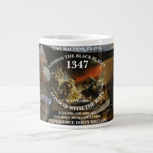 TAZA DE CAFÉ GIGANTE TIMEMACHINE VIAJE LONDRES 1347 PESTE NEGRA