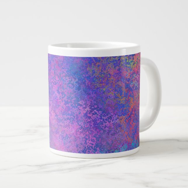 Taza De Café Gigante Tinta de alcohol arcoiris, resplandeciente resumen (Derecha)