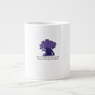 Taza De Café Gigante Tinta de Whimsigog - Bosques místicos, lunas y mag