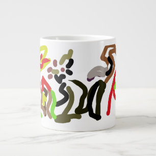 Taza De Café Gigante Tinta salvaje de lobo otoño