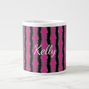 Taza De Café Gigante Tinte atado rosa y negro