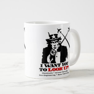Taza De Café Gigante Tío Sam dice que Quiero que Mires Arriba