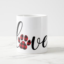 Taza De Café Gigante Típografía de brillo de papel de pintura de amor l