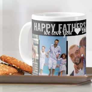Taza De Café Gigante Tipografía de titulares de fotos del Día de los Pa