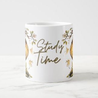 Taza De Café Gigante Tipografía Estética de Tiempo de Estudio 