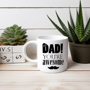 Taza De Café Gigante ¡Tipografía minimalista para el Día del Padre!