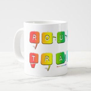 Taza De Café Gigante Tipografía queer pop de SlipperyJoe's comercio ásp