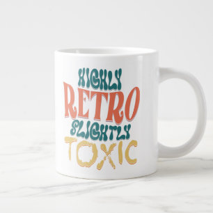 Taza De Café Gigante Tipografía Vintage Altamente Retro y Ligeramente T