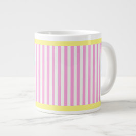Taza De Café Gigante Tiras Boutique Pink & Yellow -