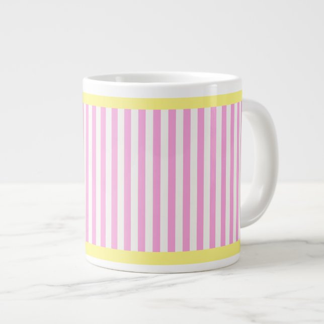 Taza De Café Gigante Tiras Boutique Pink & Yellow - (Derecha)