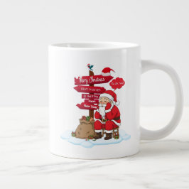 Taza De Café Gigante Tired Santa Jumbo Specialty Mug Coffee Gift