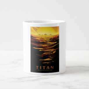 Taza De Café Gigante Titán mayor luna del planeta Saturno