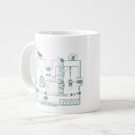 Taza De Café Gigante Títulos empotrados se fueron de la peluca