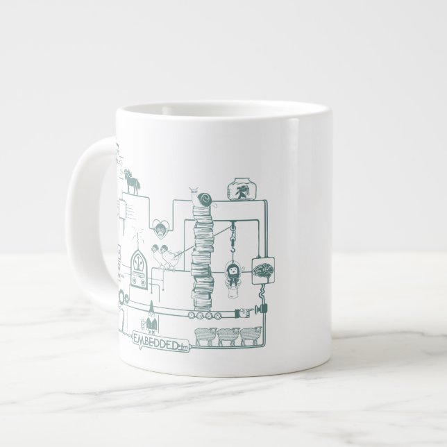 Taza De Café Gigante Títulos empotrados se fueron de la peluca (Izquierda)