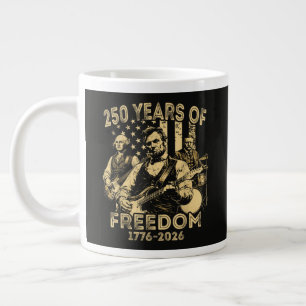 Taza De Café Gigante Tocar la guitarra 4 de julio 250 aniversario