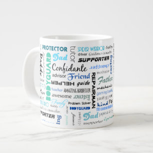 Taza De Café Gigante Todas las cosas un papá son a mí tipografía